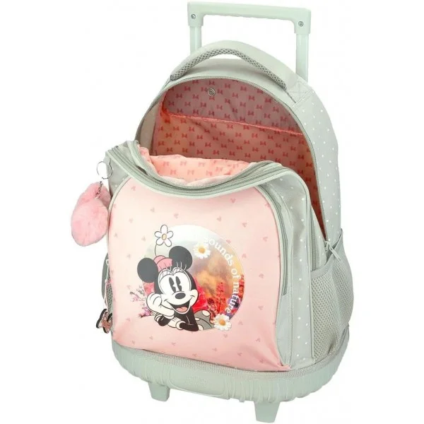 Ghiozdan troler fete, Disney Minnie Wild Nature, 2 compartimente