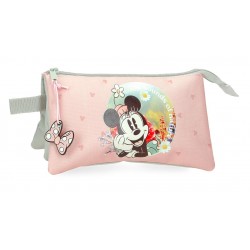 Penar fete, Disney Minnie Wild Nature, 3 compartimente, multicolor, 22x12x5 cm