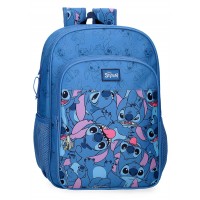 Ghiozdan scoala baieti, Disney Happy Stitch, albastru, 30x40x12 cm