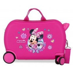 Valiza calatorie copii, Disney Minnie Super Helpers, ABS, fuchsia, 45x31x20 cm