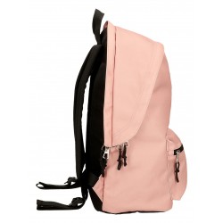 Rucsac casual, Pepe Jeans Aris Colorful, 2 compartimente, buzunare laptop/tableta, roz nude, 31x44x17.5 cm