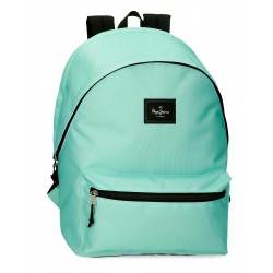 Rucsac casual, Pepe Jeans Aris Colorful, 2 compartimente, buzunare laptop/tableta, verde, 31x44x15 cm