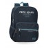 Rucsac baieti, Pepe Jeans Edmon, 2 compartimente, adaptabil, albastru, 30x40x13 cm