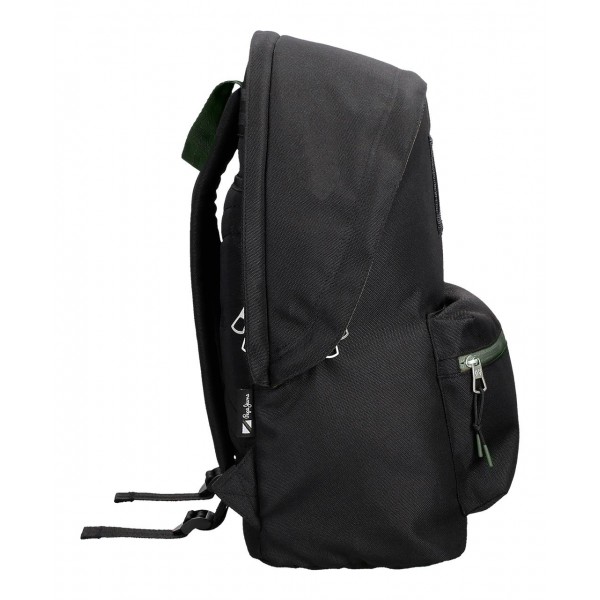 Rucsac baieti, Pepe Jeans Alton, 2 compartimente, buzunare laptop/tableta, negru, 31x44x17.5 cm
