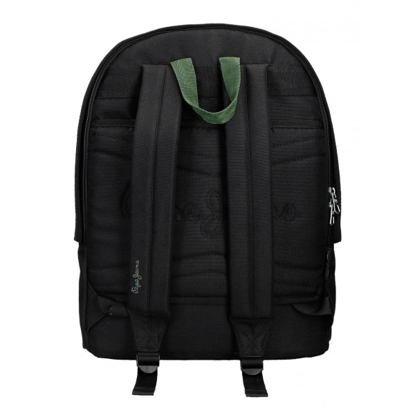 Rucsac baieti, Pepe Jeans Alton, 2 compartimente, buzunare laptop/tableta, negru, 31x44x17.5 cm