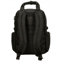 Rucsac barbati Pepe Jeans Bromley 24, compartimente laptop 15 inch, tableta, negru, 28x40x16 cm