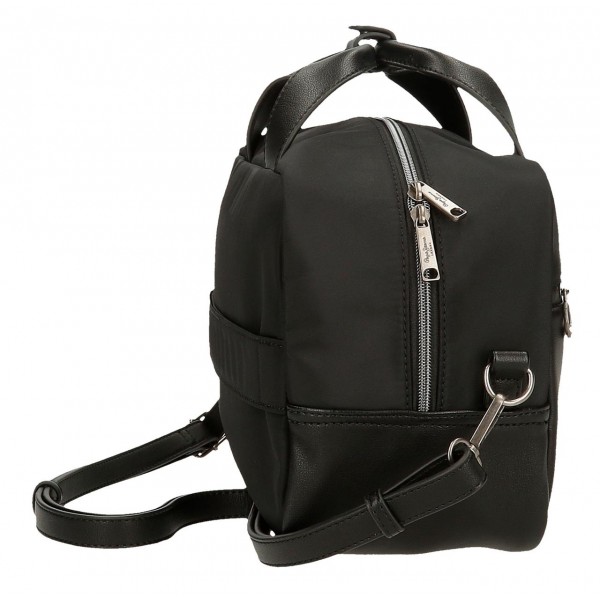 Geanta mana/umar dama, Pepe Jeans Christine, adaptabila, neagra, 31x21x15 cm
