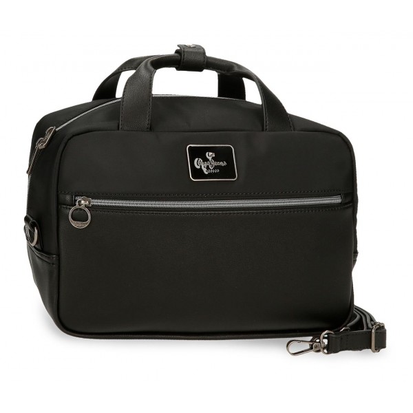 Geanta mana/umar dama, Pepe Jeans Christine, adaptabila, neagra, 31x21x15 cm