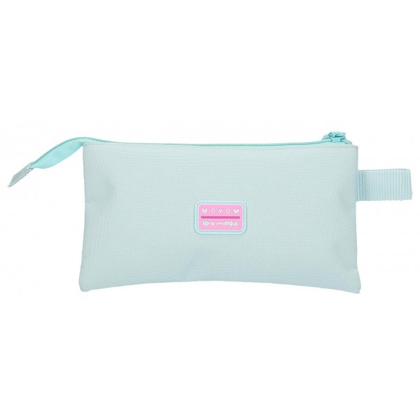 Penar fete, Movom I love sea life, 3 compartimente, albastru turcoaz, 12x22x5 cm