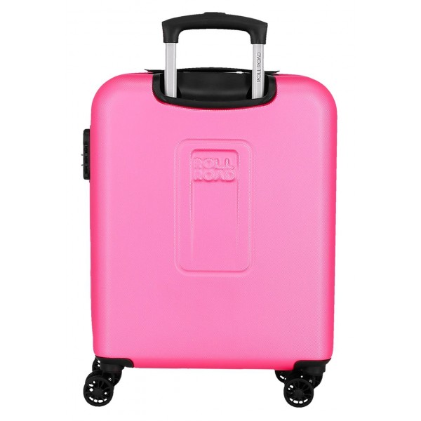 Troler cabina, Roll Road Camboya, ABS, roz deschis, 40x55x20 cm