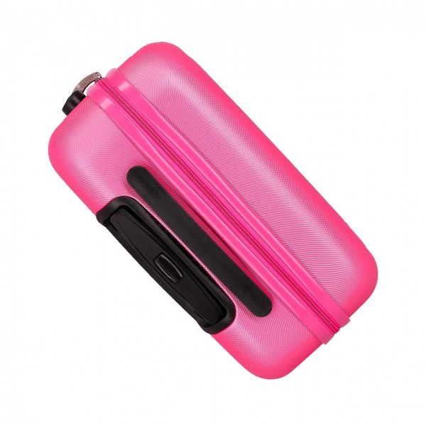 Troler cabina, Roll Road Camboya, ABS, roz deschis, 40x55x20 cm