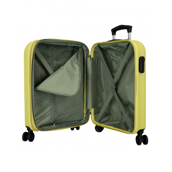 Troler cabina, Roll Road Camboya, ABS, galben, 40x55x20 cm