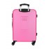 Troler mediu, Roll Road Camboya, ABS, expandabil, roz deschis, 48x68x27 cm