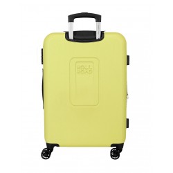 Troler mare, Roll Road Camboya, ABS, expandabil, galben, 52x75x30 cm