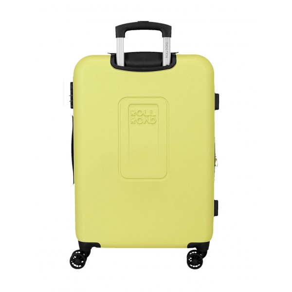 Troler mare, Roll Road Camboya, ABS, expandabil, galben, 52x75x30 cm