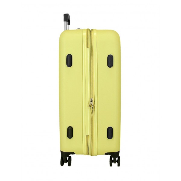 Troler mare, Roll Road Camboya, ABS, expandabil, galben, 52x75x30 cm