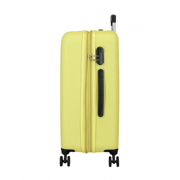 Troler mare, Roll Road Camboya, ABS, expandabil, galben, 52x75x30 cm