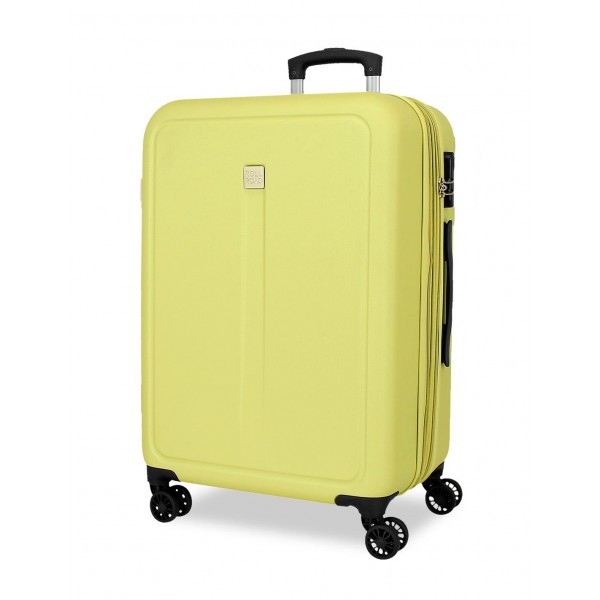 Troler mare, Roll Road Camboya, ABS, expandabil, galben, 52x75x30 cm