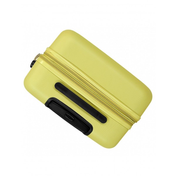 Troler mare, Roll Road Camboya, ABS, expandabil, galben, 52x75x30 cm