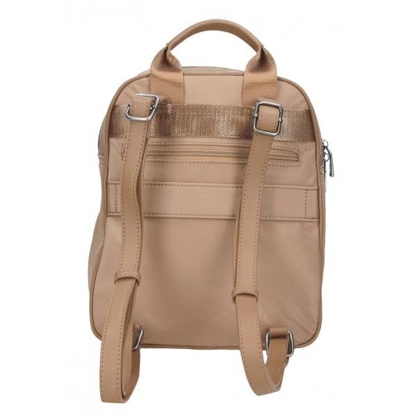 Rucsac dama casual, El Potro Luna, adaptabil, bej, 24x28x10 cm
