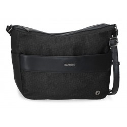 Geanta dama umar, El Potro Luna, neagra, 32x25x11 cm