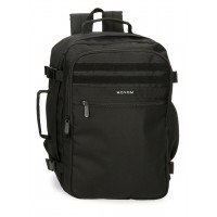 Rucsac calatorie barbati, Movom Foster, 2 compartimente, adaptabil, negru, 28x40x20 cm