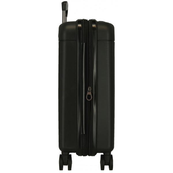 Troler cabina, Movom New Trendy, polipropilena, expandabil, TSA, negru, 40x55x20 cm