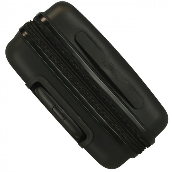 Troler cabina, Movom New Trendy, polipropilena, expandabil, TSA, negru, 40x55x20 cm