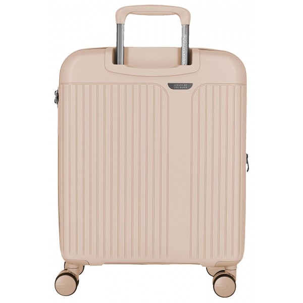 Troler cabina, Movom New Trendy, polipropilena, expandabil, TSA, bej, 40x55x20 cm