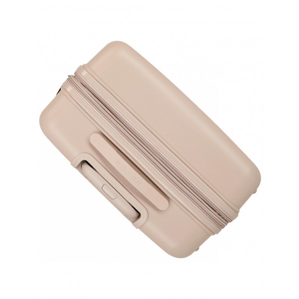 Troler cabina, Movom New Trendy, polipropilena, expandabil, TSA, bej, 40x55x20 cm