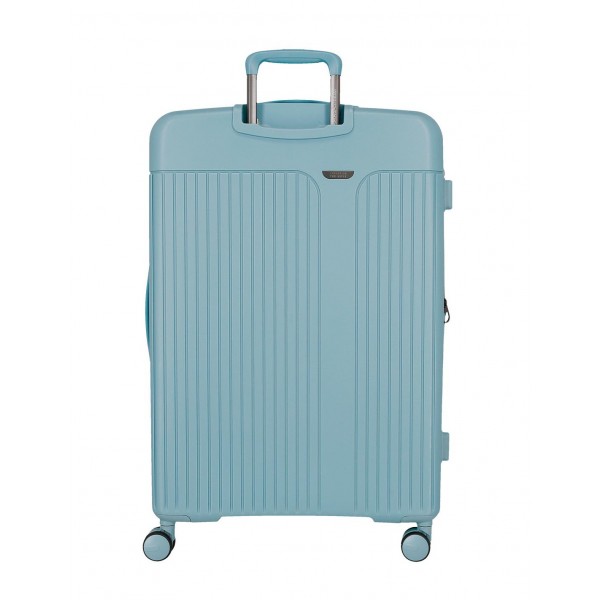 Troler mare, Movom New Trendy, polipropilena, expandabil, TSA, albastru turcoaz, 53x78x31 cm