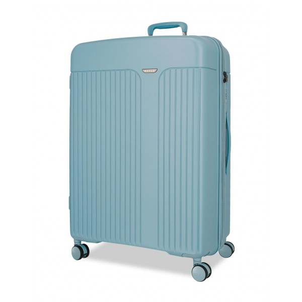 Troler mare, Movom New Trendy, polipropilena, expandabil, TSA, albastru turcoaz, 53x78x31 cm