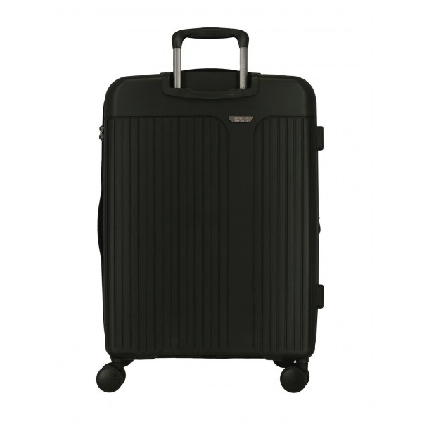 Troler mediu, Movom New Trendy, polipropilena, expandabil, TSA, negru, 48x68x27 cm