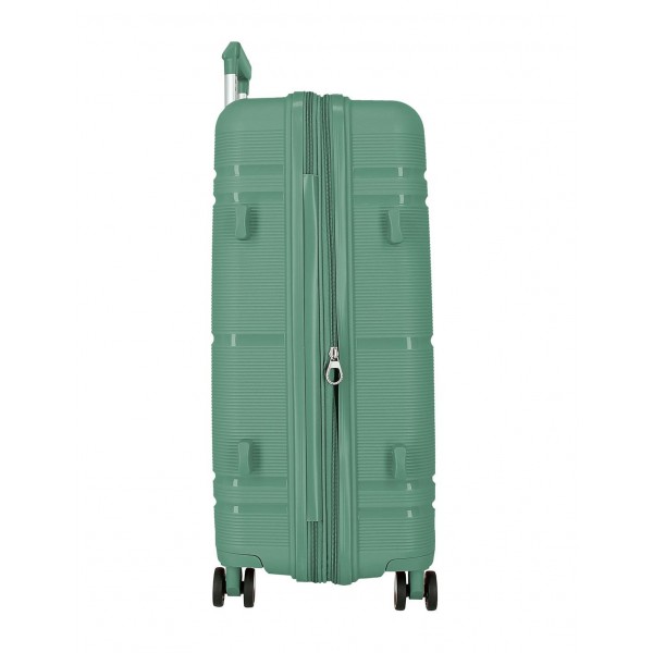 Troler mare, Roll Road Universe, polipropilena, expandabil, TSA, verde, 50x75x29 cm