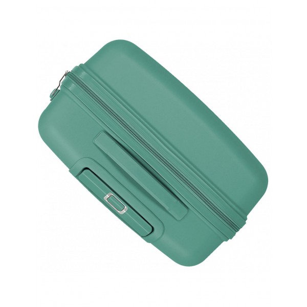 Troler mare, Roll Road Universe, polipropilena, expandabil, TSA, verde, 50x75x29 cm