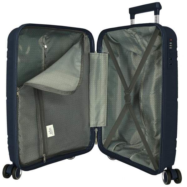 Troler cabina, Roll Road Universe, polipropilena, TSA, bleumarin, 39x55x21 cm