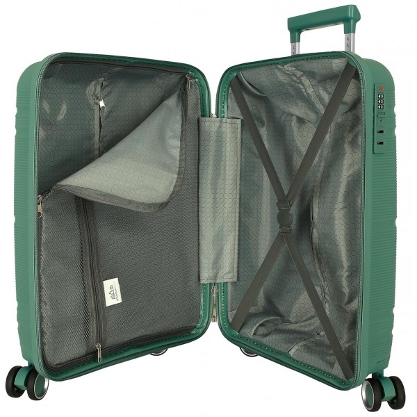 Troler cabina, Roll Road Universe, polipropilena, TSA, verde, 39x55x21 cm