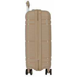 Troler cabina, Roll Road Universe, polipropilena, TSA, bej, 39x55x21 cm