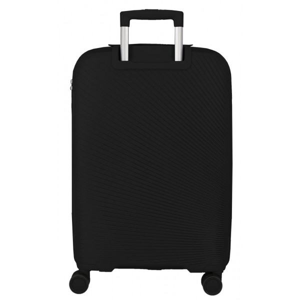 Troler cabina, Roll Road Orbit, polipropilena, TSA, negru, 37x54x20 cm