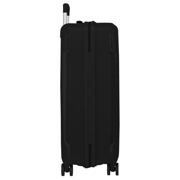 Troler cabina, Roll Road Orbit, polipropilena, TSA, negru, 37x54x20 cm