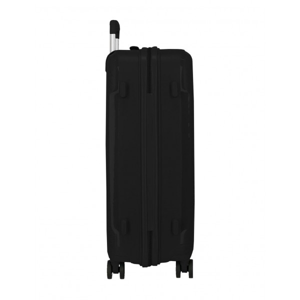 Troler mediu, Roll Road Orbit, polipropilena, TSA, negru, 43x64x24 cm