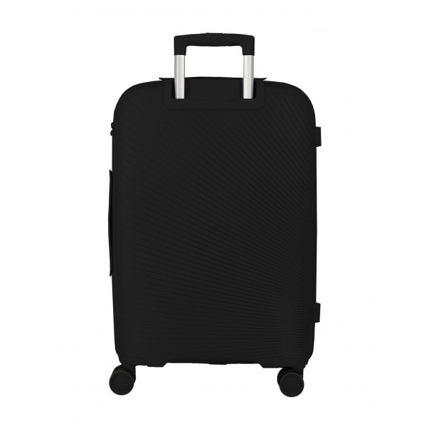Troler mediu, Roll Road Orbit, polipropilena, TSA, negru, 43x64x24 cm
