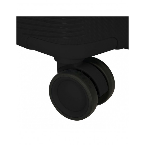 Troler mediu, Roll Road Orbit, polipropilena, TSA, negru, 43x64x24 cm