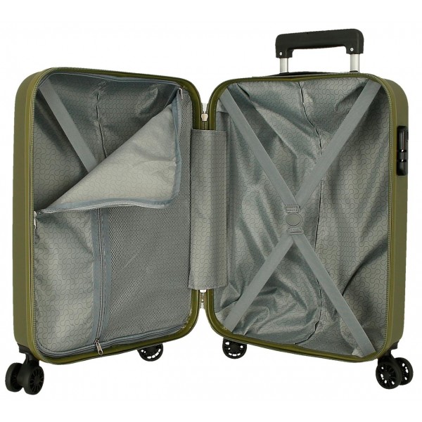 Troler cabina, Roll Road Flex, ABS, kaki, 38x55x20 cm