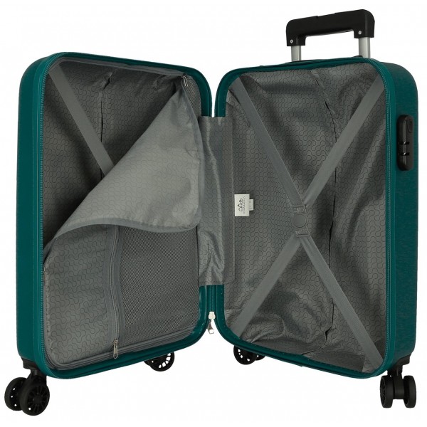 Troler cabina, Roll Road Flex, ABS, verde, 38x55x20 cm