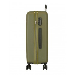 Troler mediu, Roll Road Flex, ABS, kaki, 46x65x25 cm