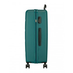 Troler mediu, Roll Road Flex, ABS, verde, 46x65x23 cm