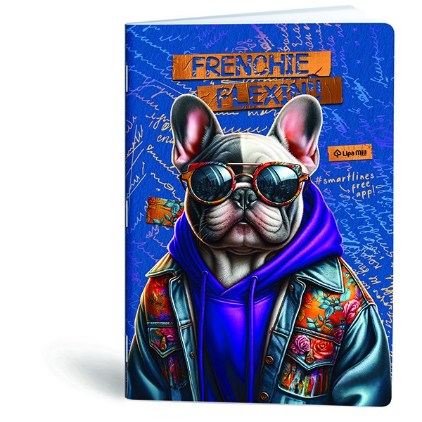 Caiet A4, 40 file, Lipa Mill Fashion Animals, matematica