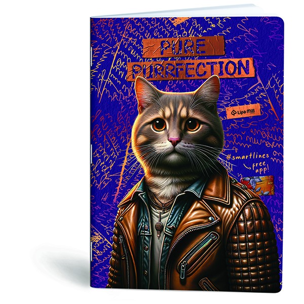 Caiet A4, 40 file, Lipa Mill Fashion Animals, matematica