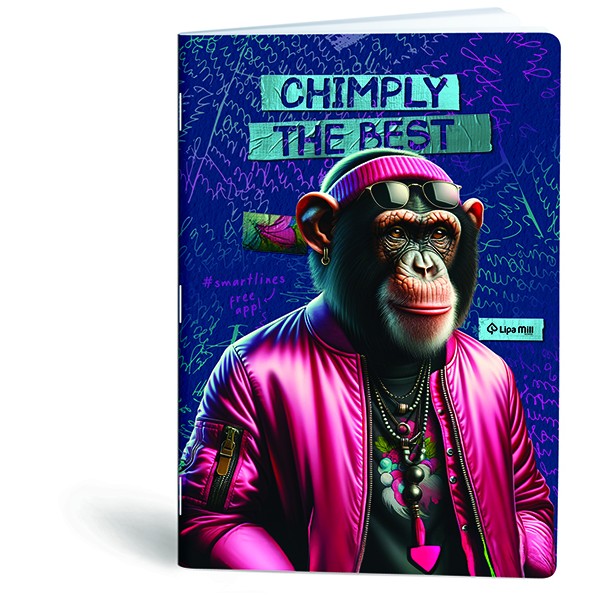 Caiet A4, 40 file, Lipa Mill Fashion Animals, matematica